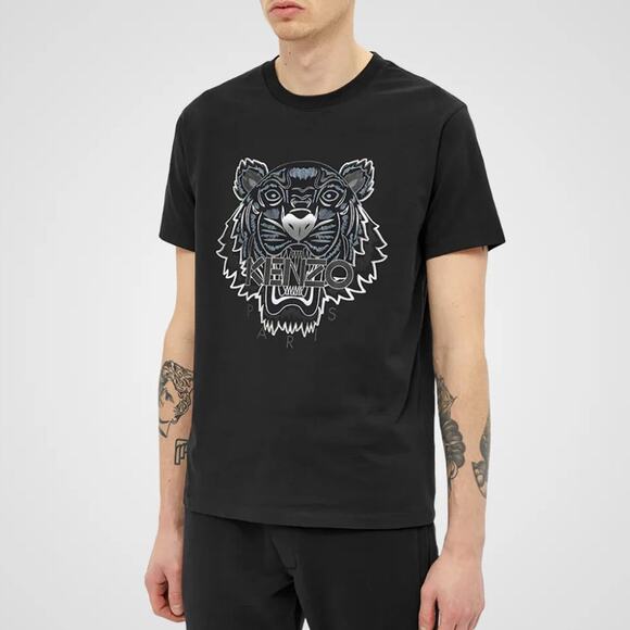 Kenzo Paris Black Tiger Graphic Tee Size Small - Picture 1 of 6